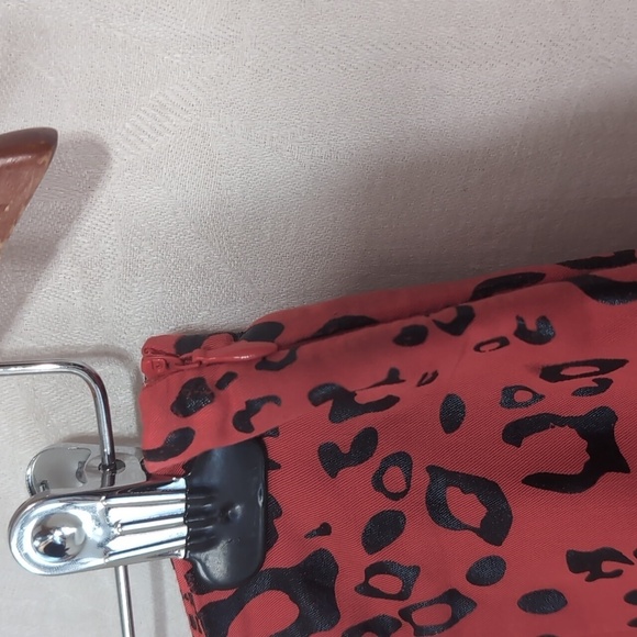 Superdown Sammie A Line Coral Black Cheetah Print Mini Skirt Size Medium - Picture 3 of 6